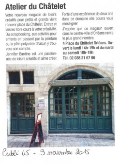 Article Atelier du Chatelet_9nov2015